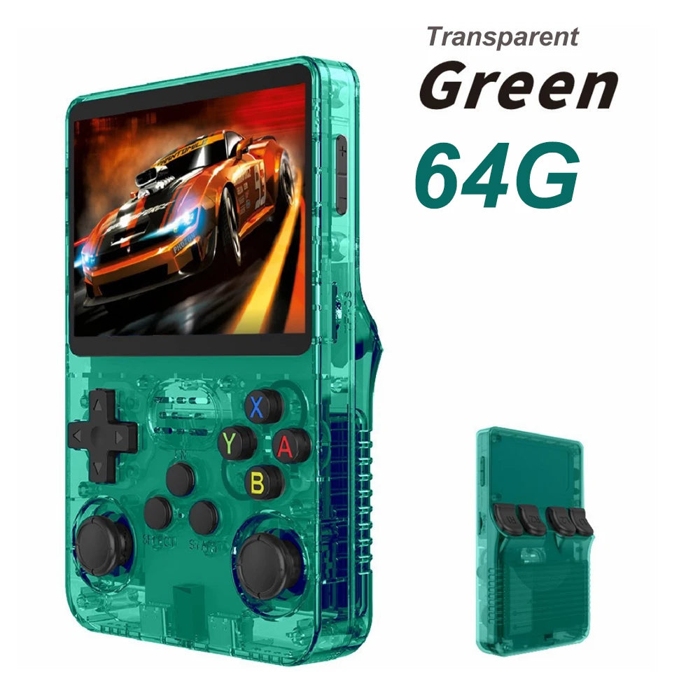 BOYHOM 256G/128G/64G R36S ARKOS 2.0 Retro Handheld Game Console 3.5'' IPS screen,Portable Pocket Game Player for children gift