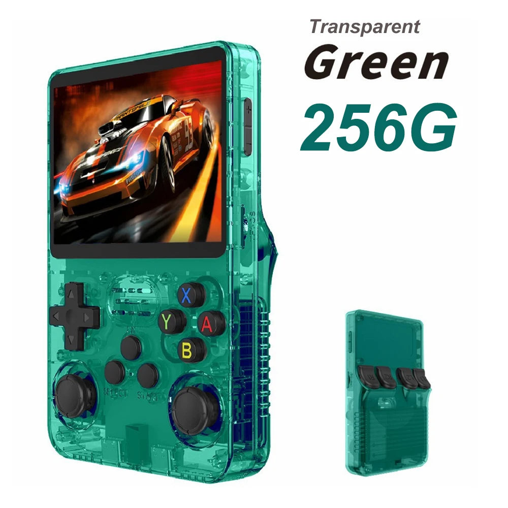 BOYHOM 256G/128G/64G R36S ARKOS 2.0 Retro Handheld Game Console 3.5'' IPS screen,Portable Pocket Game Player for children gift