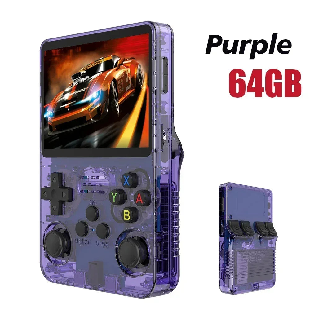BOYHOM 256G/128G/64G R36S ARKOS 2.0 Retro Handheld Game Console 3.5'' IPS screen,Portable Pocket Game Player for children gift