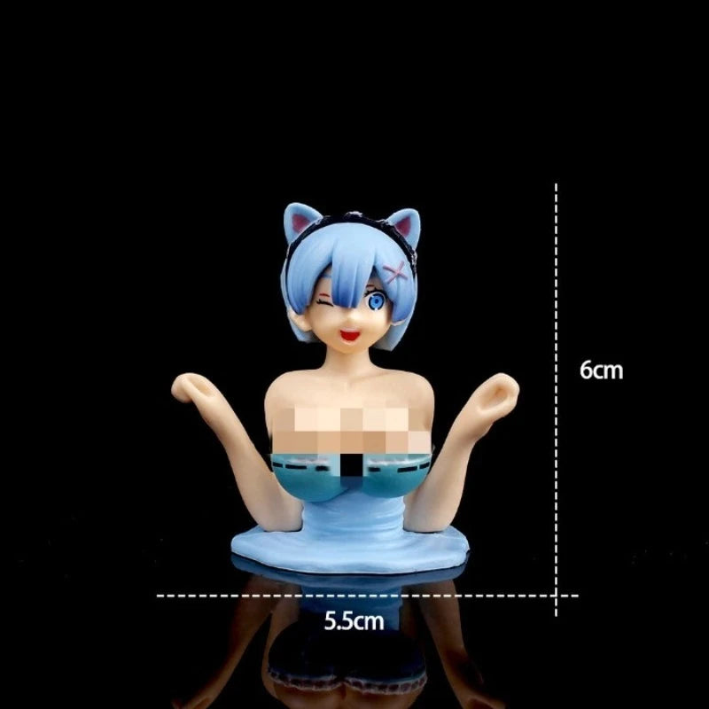 Shaking Chest Girls Car Dashboard Decorations Sexy Cute Dolls Plump Shape Car Interior Accessories Motorcycle Bike Decor