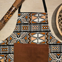 African Print Apron with Pocket | 100% Cotton Fabric-4