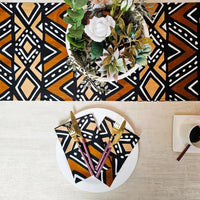 Handmade Table Runner and Set of 8 Napkins | African Print "Mudcloth" Bogolan Inspired Print Made from 100% African Print Fabric-3