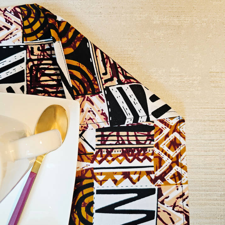 Handmade Set of 4 | 8 Placemats | 32cmx42cm | Bohemian Inspired Washable Placemats | 100% Cotton Placemats.-3