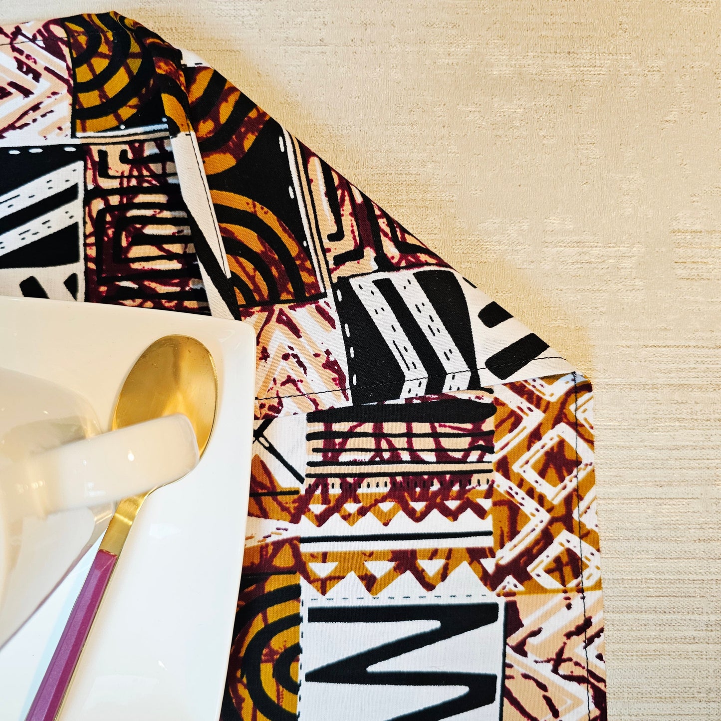 Handmade Set of 4 | 8 Placemats | 32cmx42cm | Bohemian Inspired Washable Placemats | 100% Cotton Placemats.-3