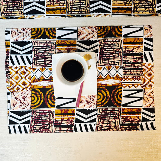 Handmade Set of 4 | 8 Placemats | 32cmx42cm | Bohemian Inspired Washable Placemats | 100% Cotton Placemats.-0