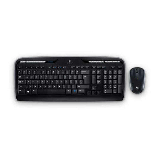 Keyboard and Wireless Mouse Logitech MK330 Black Spanish Qwerty-0