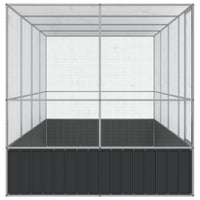 NNEVL Aviary with Extension Silver 418x207x212 cm Steel-3