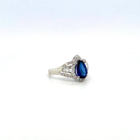 Sapphire and Diamond Ring in 18K White Gold - KGR 16559-1