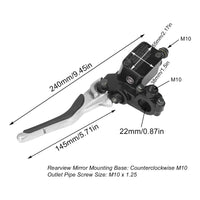 2Pcs Motorcycle Left Right Side Clutch Brake Handle Levers M10 Rearview Mirror Mounting Base For Yamaha YQ50 Aerox 1997-2013