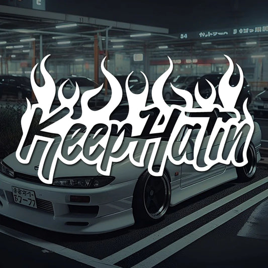 "Keep HaTin" vinyls decal,Personalised Decorative Accessories Decal Waterproof with high quality. For car truck &laptop!