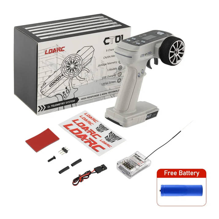 LDARC CT01 2.4GHz 8-Channel Professional Remote Controllor English and Chinese LCD Display for RC Model Car Boat