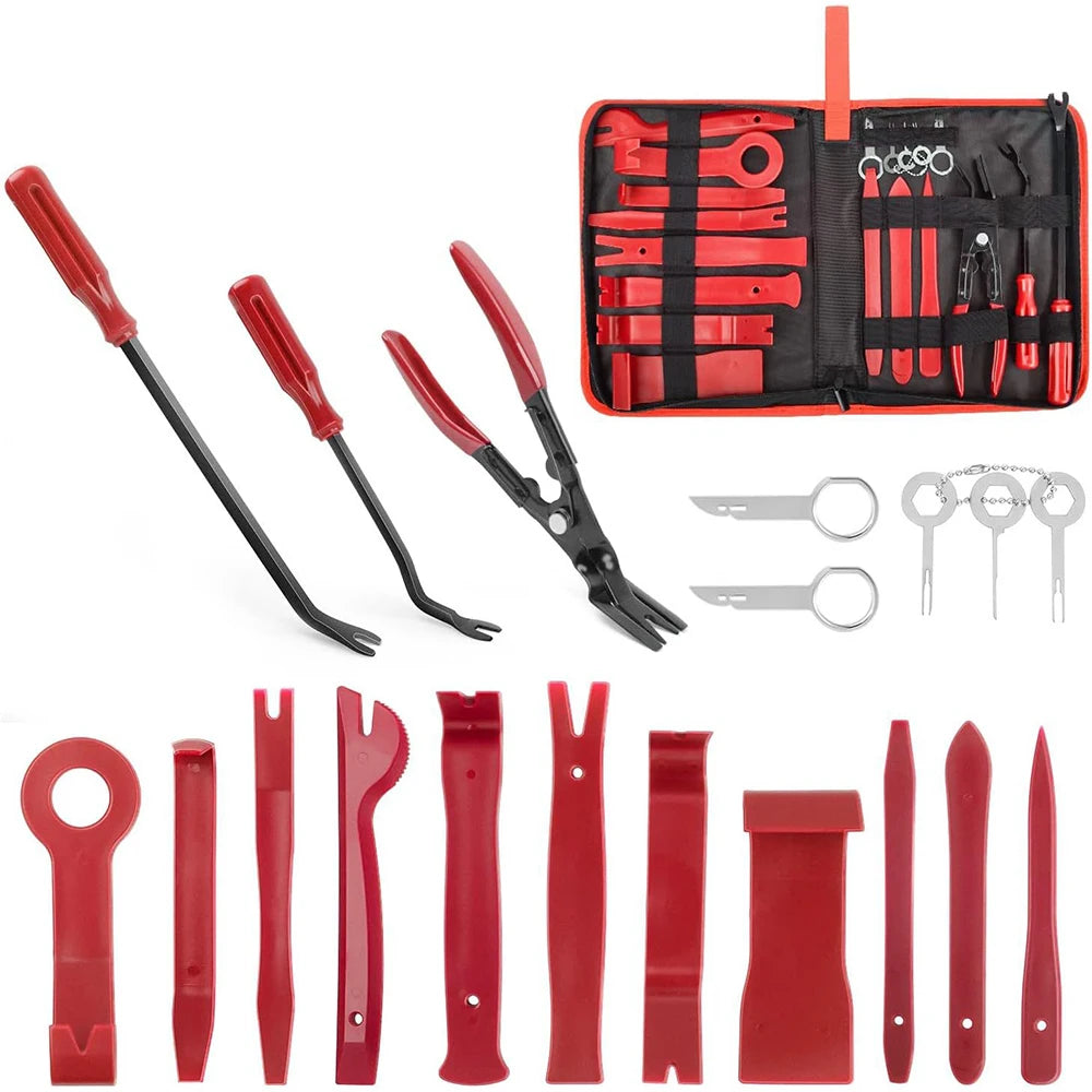 Car Trim Removal Tool Auto Trim Puller Tool Kit Pry Tools Set for Trim Clip Pliers Fastener Remover Pry Hand Tools Kit