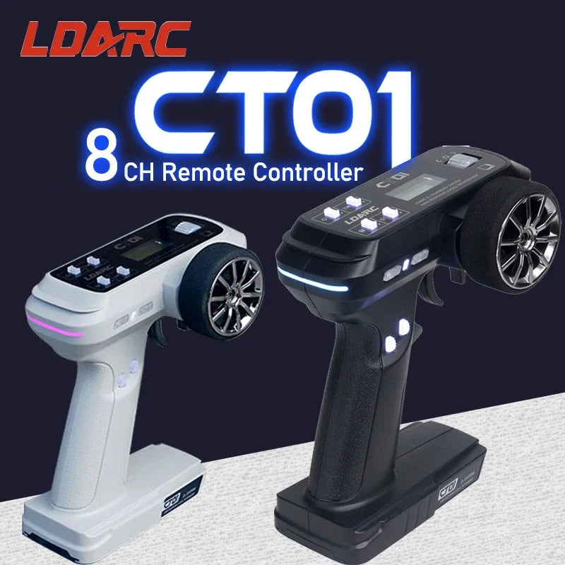 LDARC CT01 2.4GHz 8-Channel Professional Remote Controllor English and Chinese LCD Display for RC Model Car Boat