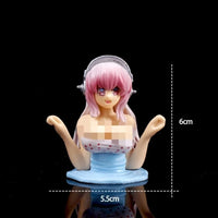 Shaking Chest Girls Car Dashboard Decorations Sexy Cute Dolls Plump Shape Car Interior Accessories Motorcycle Bike Decor