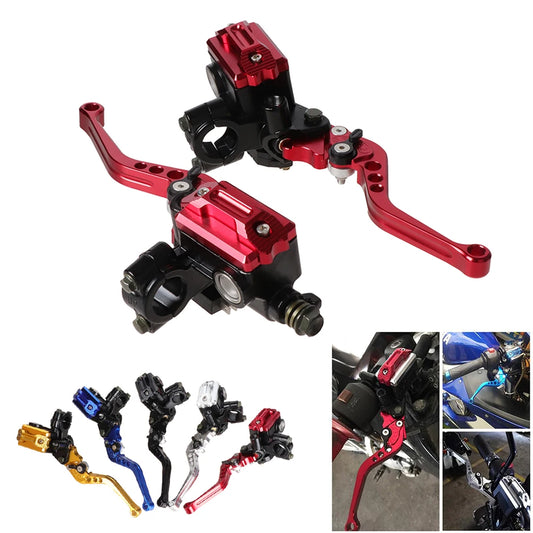 For Yamaha Honda Kawasaki Motorcycle Universal 22mm Handlebar Master Cylinder Levers Handle Hydraulic Brake Pump Clutch CNC