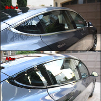 3/5/7/10CM Glossy Black Vinyl Stripes Chrome Delete Vinyl Window Trim Film For Car Interior Hood Roof Pillar