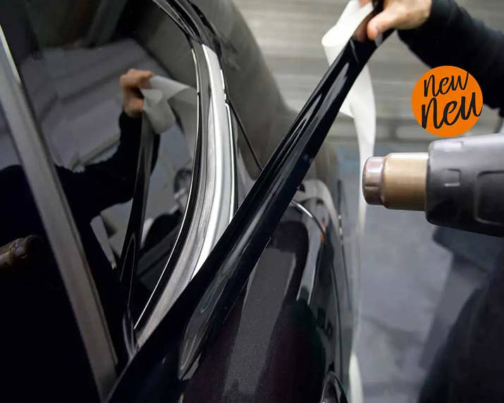 3/5/7/10CM Glossy Black Vinyl Stripes Chrome Delete Vinyl Window Trim Film For Car Interior Hood Roof Pillar