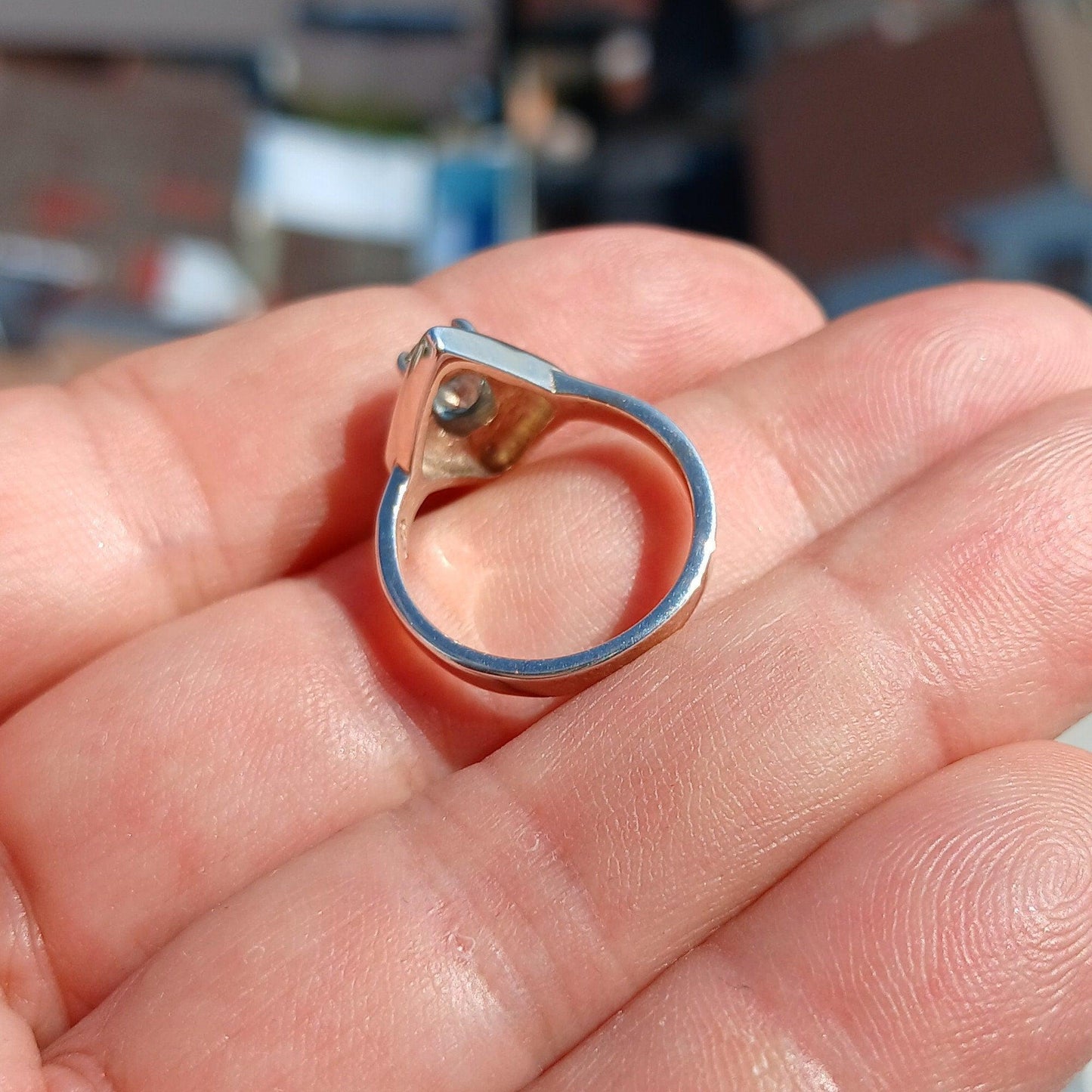 Blue Zircon Ring, Natural Gemstone Ring, Sterling Silver Ring, Solitaire Ring, oval Cut Blue Zircon, minimalist, gift for her - Size 5.5-2
