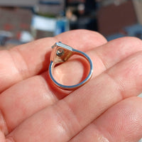 Blue Zircon Ring, Natural Gemstone Ring, Sterling Silver Ring, Solitaire Ring, oval Cut Blue Zircon, minimalist, gift for her - Size 5.5-2